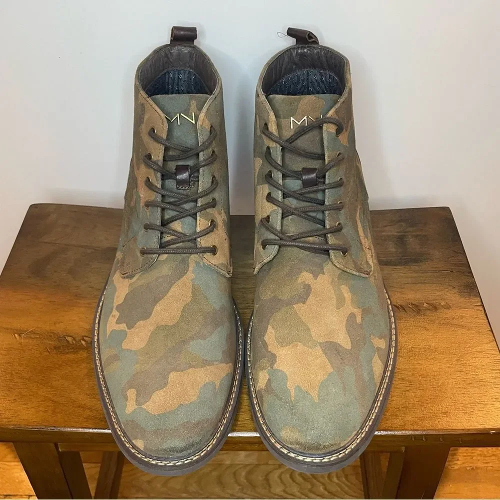 Mark Nason | NWOT! Stowe Military Camo Lace Up Suede Boots - Mens 12